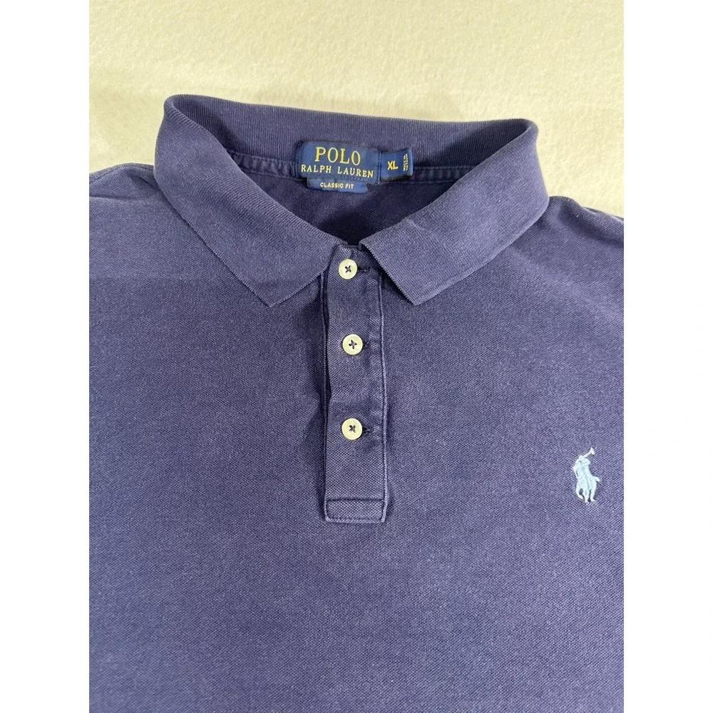 Polo Ralph Lauren Men's Classic Fit Polo Shirt Blue XL 100% Cotton